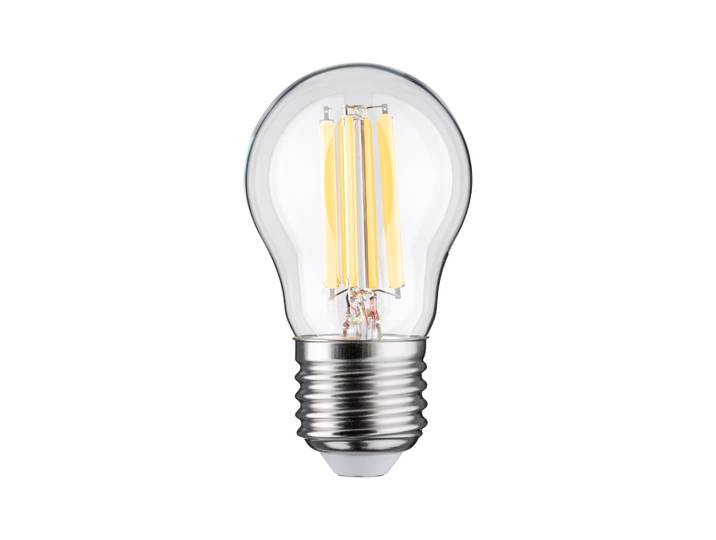 PAULMANN LED-Leuchtmittel Efficient-Line Tropfen 840lm 4W 3000K klar 230V , Energieeffizienz: A, gelb (transparent), L:8cm Ø:4,5cm, Leuchtmittel, LED-Leuchtmittel