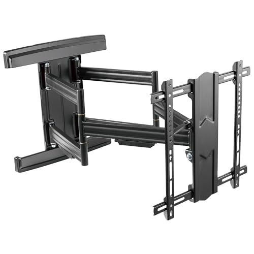 RICOO TV muurbeugel S7544-B zwart, draaibaar en kantelbaar voor 55-95 inch OLED televisies, max. 70 kg, VESA 400x400 mm
