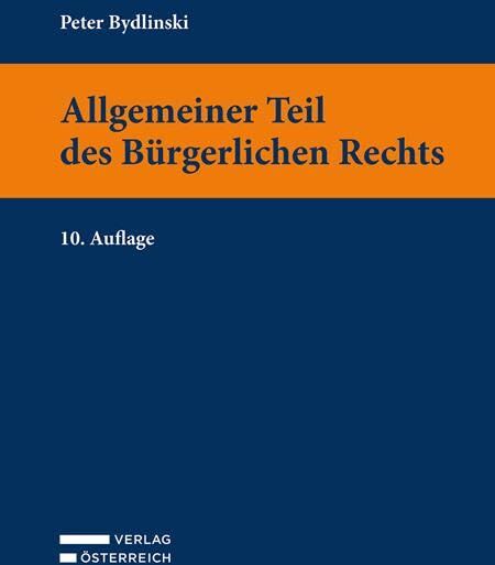 Peter Bydlinski - Allgemeiner Teil des Bürgerlichen Rechts - Preis vom 18.10.2026 19:22:15 h