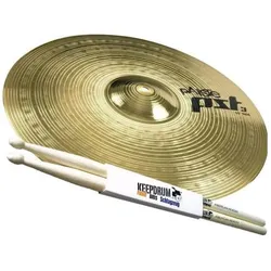 Paiste PST3 14 Crash Becken mit Drumsticks (14", Becken, Crash), Becken