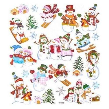 DP Craft Fröhliche Schneemann-Aufkleber 24 Stück (24 Sticker) (49005592)