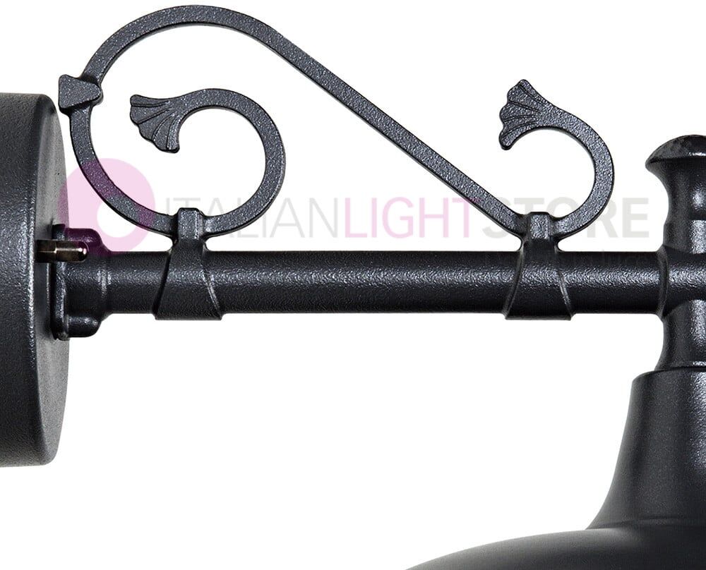 Poggiopiano Lanterna A Parete L. 35 Applique Per Esterno Piatto D.25