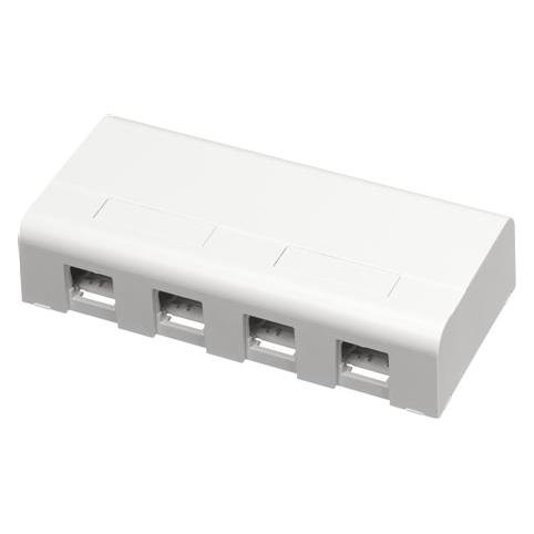 LK Montageboks Softline 2½ modul For 4 stk. Actassi konnektor Farve: hvid (AAK588D6046)