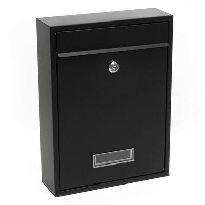 Helloshop26 - Schwarzer verzinkter Stahl-Wandbriefkasten im Designstil 16_0000083