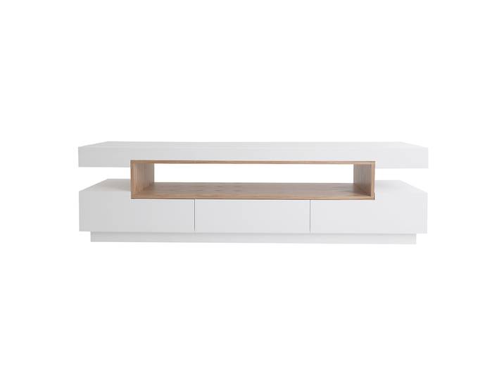 TV-Möbel Design weiß und Holz L200 cm LIVO