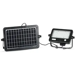V-Tac, Fassadenbeleuchtung, VT78810 10W LED Solar Fluter Abnehmbarer schwarzer Körper 4000K (1100 lm, IP65)