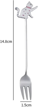 Modern Mode Marketplace Stainless Steel Cat Spoon For Coffee Tea Dessert Cute Kitchen Flatware e