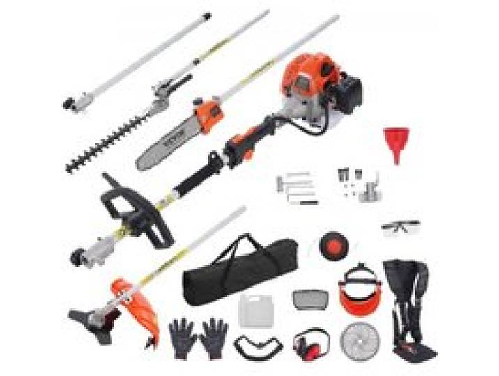 VEVOR 6-in-1 Heckentrimmer Benzin-Heckenschere 43CC Langstielheckenschere 1,15L