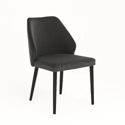 BIG Möbel GmbH Gastro Stuhl | Sidney | Samtstoff: Anthrazit