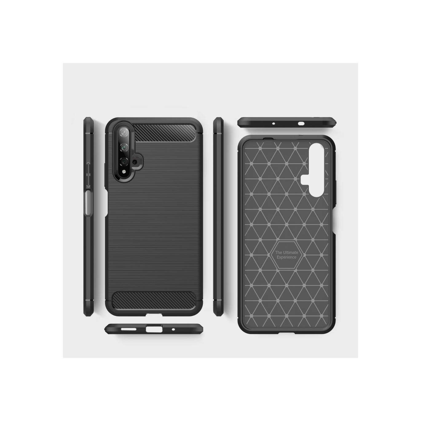 Screenguard Huawei Nova 5T Hülle Carbon Brushed Soft TPU (Huawei Nova 5T) (00025829)