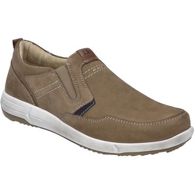 Slipper JOSEF SEIBEL "Enrico 4, beige", Herren, Gr. 41, grau (taupe, kombi), Obermaterial: 100% Rindsleder Leather cow., Schuhe Slipper