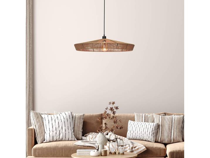 Lucide Hängeleuchte Yunkai, dimmbar, braun / rost, für Wohn- / Esszimmer, Papier / Lunolit / Lunopal