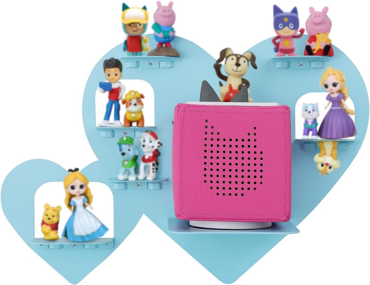 Blauw Toniebox Rek - Magnetisch Opbergrek voor Figuren - Wandmontage voor de Kinderkamer - B: 43 cm, D: 28,7 cm