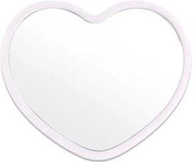 Uplift Picks Modern Heart Shaped Handheld Mirror Portable Mini Makeup Beauty Vanity Mirror white
