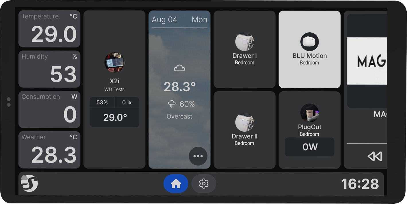 Shelly Wall Display X2i Black Smart-Home-Bedienpanel 6,95"