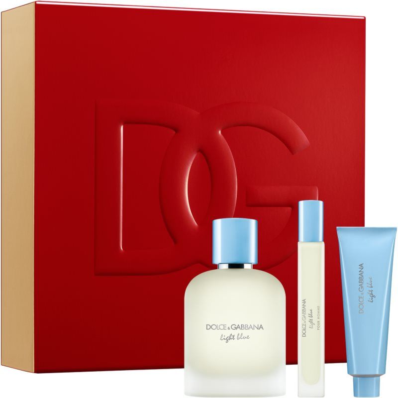 Dolce&Gabbana Light Blue Pour Homme EDT Trio Gift Set coffret cadeau pour homme
