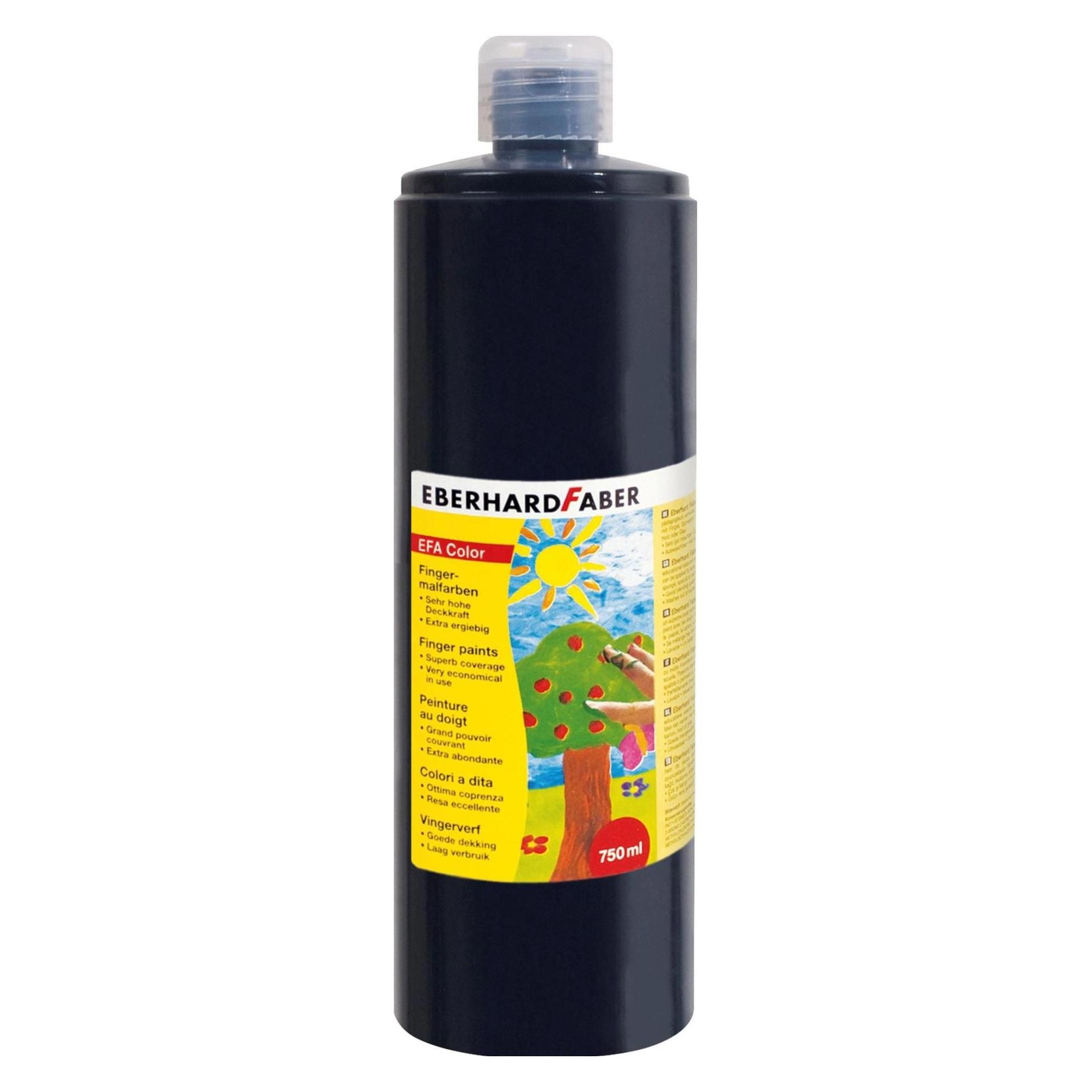 EberhardFaber Fingerfarbe 750 ml, Schwarz (750 ml) (578999)