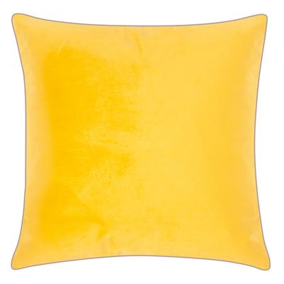 Dekokissen PAD "Elegance", gelb (gelb, unifarben), B:50cm L:50cm, Polyester, Dekokissen_Sitzkissen_Kissenhüllen, Design als Basic, aus Samt, elegante Optik, in verschiedenen Größen