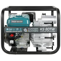 "Könner & Söhnen" Motorpumpe für Schmutzwasser KS 80TW - Saughöhe 7m - Förderhöhe 26-28m