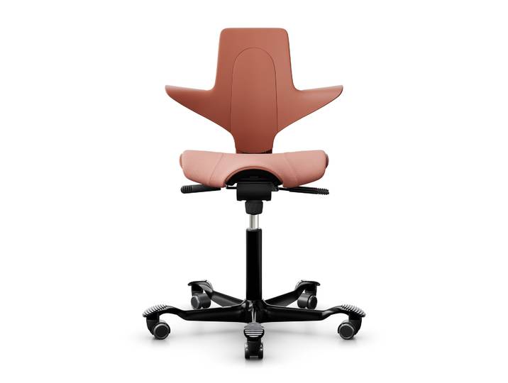 Sattelstuhl HAG Capisco Puls 8020, Rosa/Schwarz, Neu, Ergonomischer Stuhl - ideal für flexibles Arbeiten