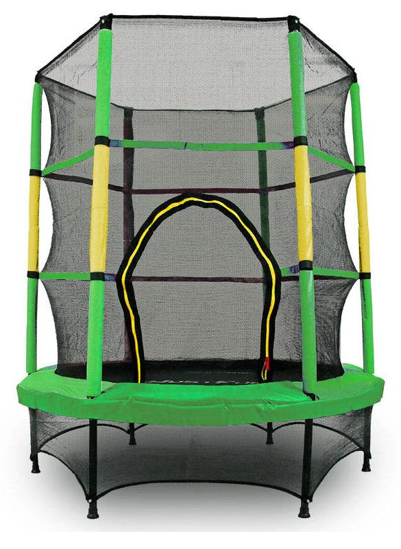 Trampoline - Hüpfkissen - Sprungmatte - Spielgeräte - Gymnastikmatte - 140 cm - Mit Sicherheitsnetz