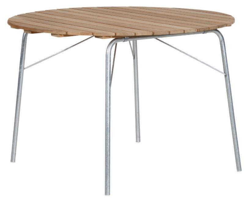 Esstisch An 110 x 74 x 110 cm Stahl Teak Natur