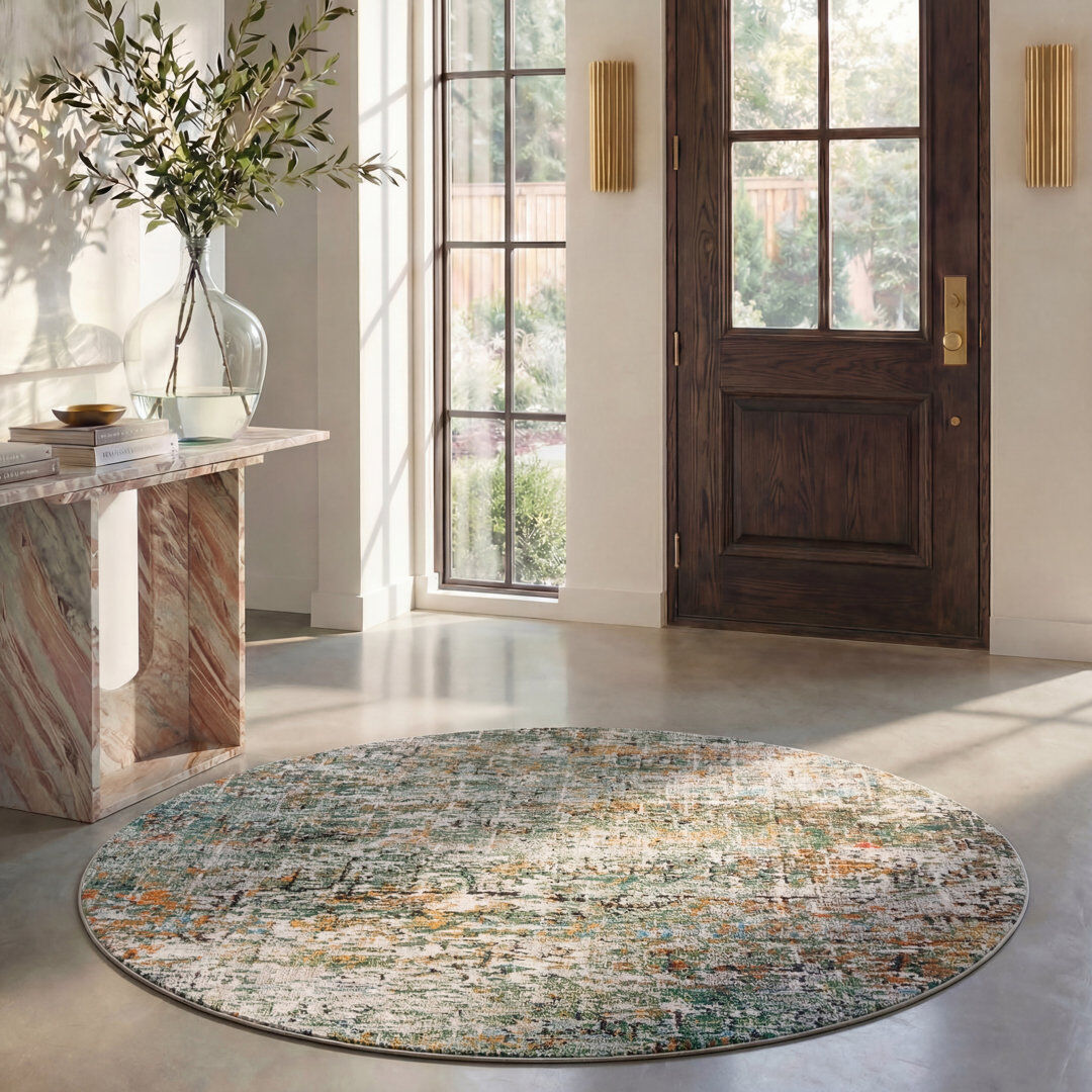 Safavieh Madison Abstract Area Rug Green Round 235 cm