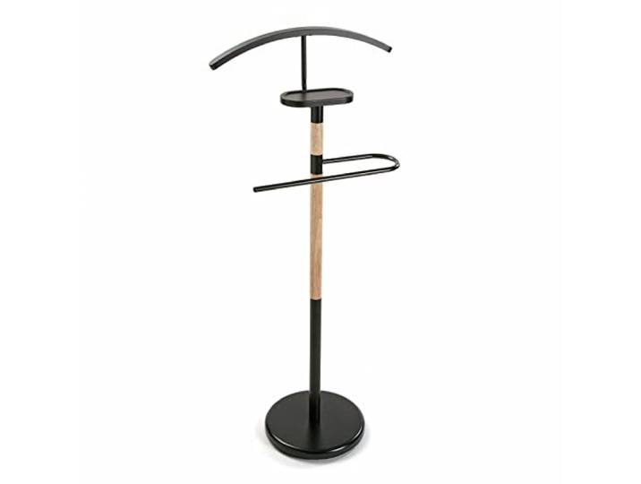Versa Holstebro Valet de Nuit Multifonctionnel avec 2 Perchoirs Penderie pour Vêtements Homme ou Femme Valet de Chambre\, Dimensions (H x l x L) 112 x 28\,8 x 46\,5 cm\, Métal et Bois\, Couleur: Noir