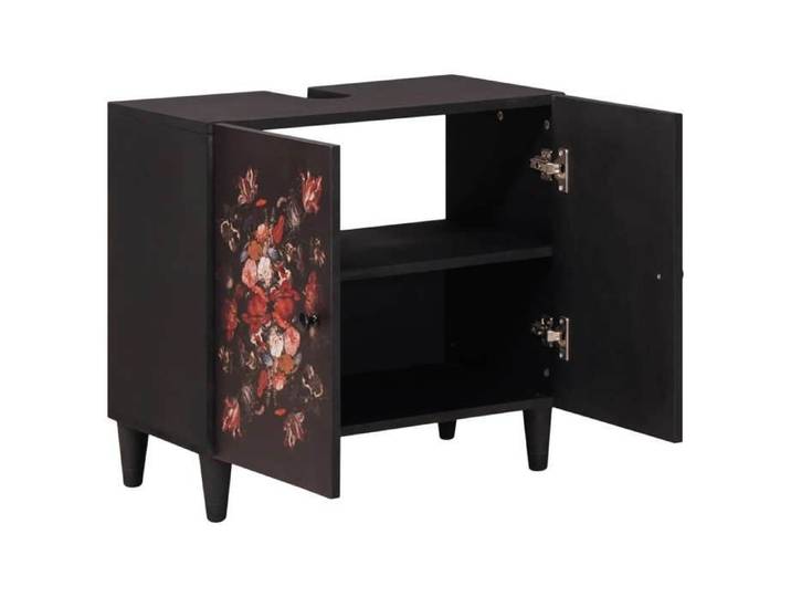 En solde  Armoire d'évier - Meuble de bain - avec stockage Multicolore 62x33x58 cm L3754