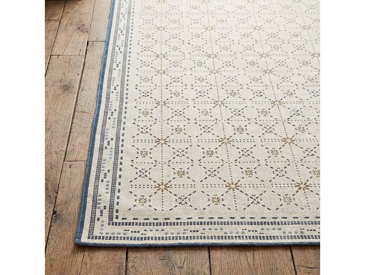 Tapis Dhurrie en coton recyclé tissé, 160x230 cm