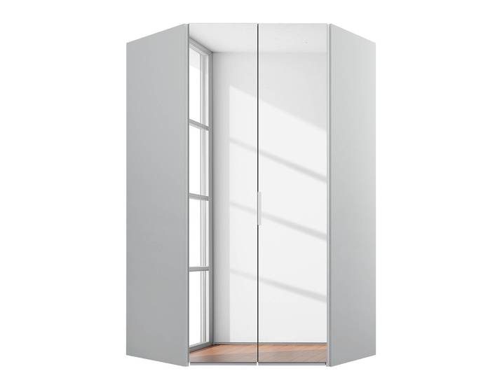 Eckschrank reflect 127 x 222cm Grau/Seidengrau