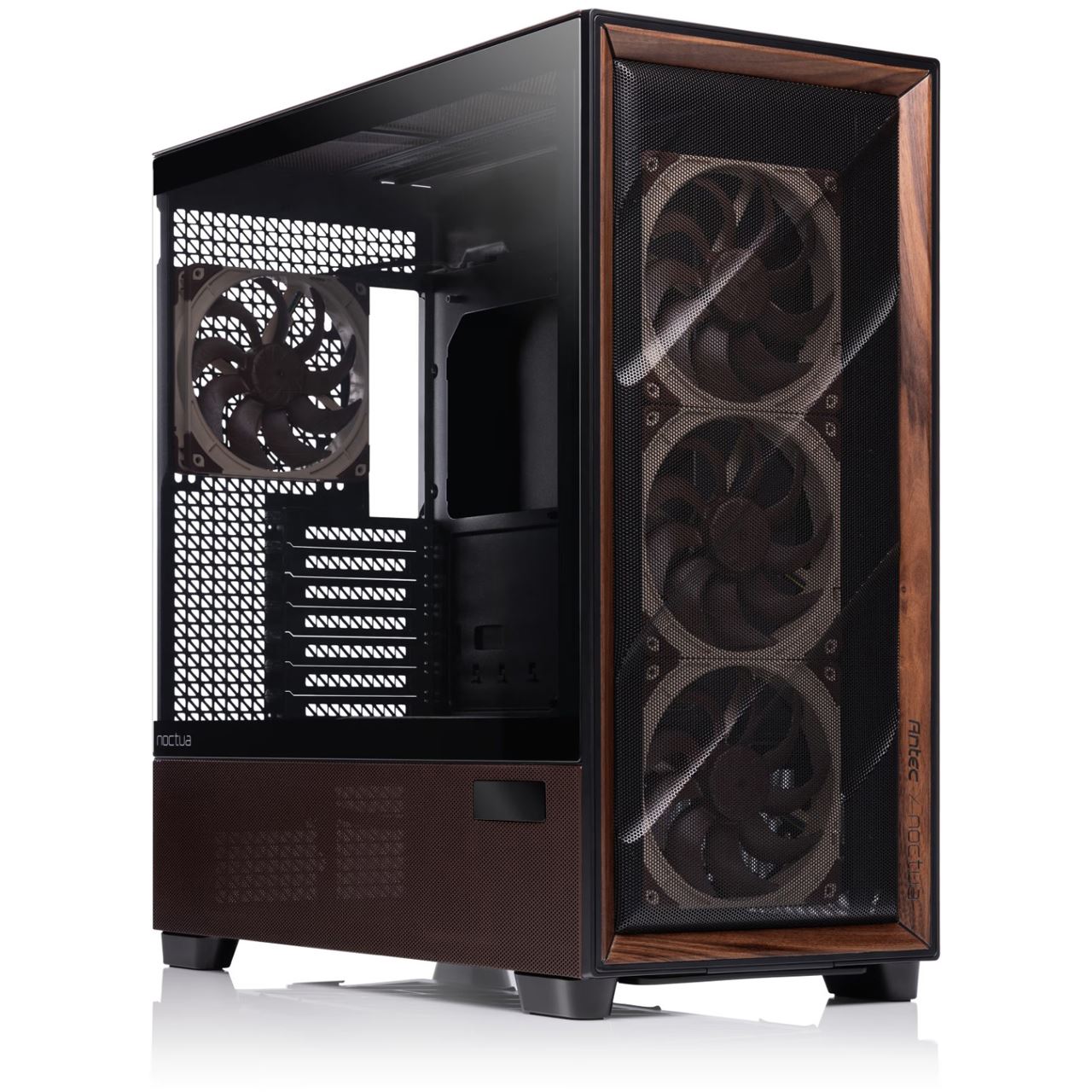 Antec Flux Pro Noctua Edition (schwarz/holz, inkl. NA-FH1 Lüfter-Hub)