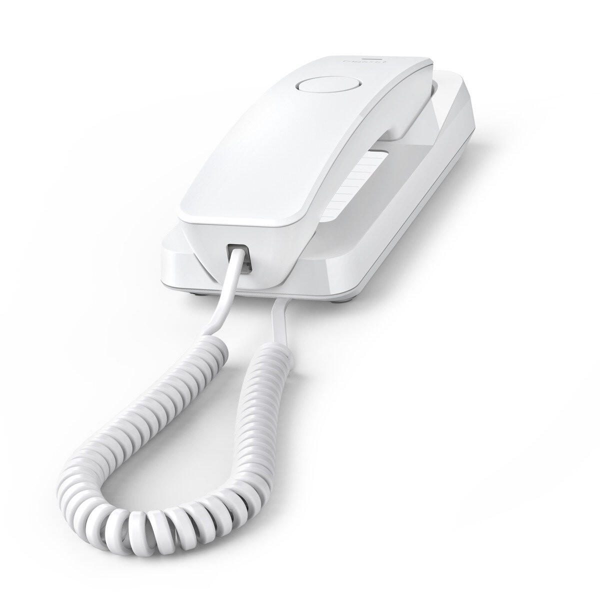 Gigaset DESK 200 Telefon mit Schnur, Weiß S30054-H6539-B102
