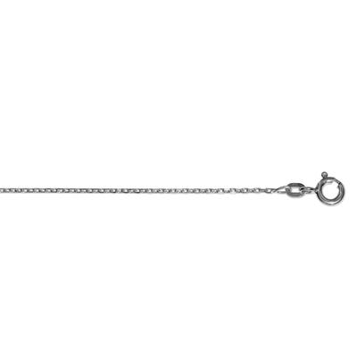 Goldkette ONE ELEMENT "Halskette Rundankerkette aus 333 Weißgold Ø 1,3 mm" Gr. 40, silber, Halsketten, Damen, 40, Gold Weißgold 333, Gold, Weißgold 333, Goldkette, Harmonisch gestaltet – ruhiges Design mit feinem Ausdruck