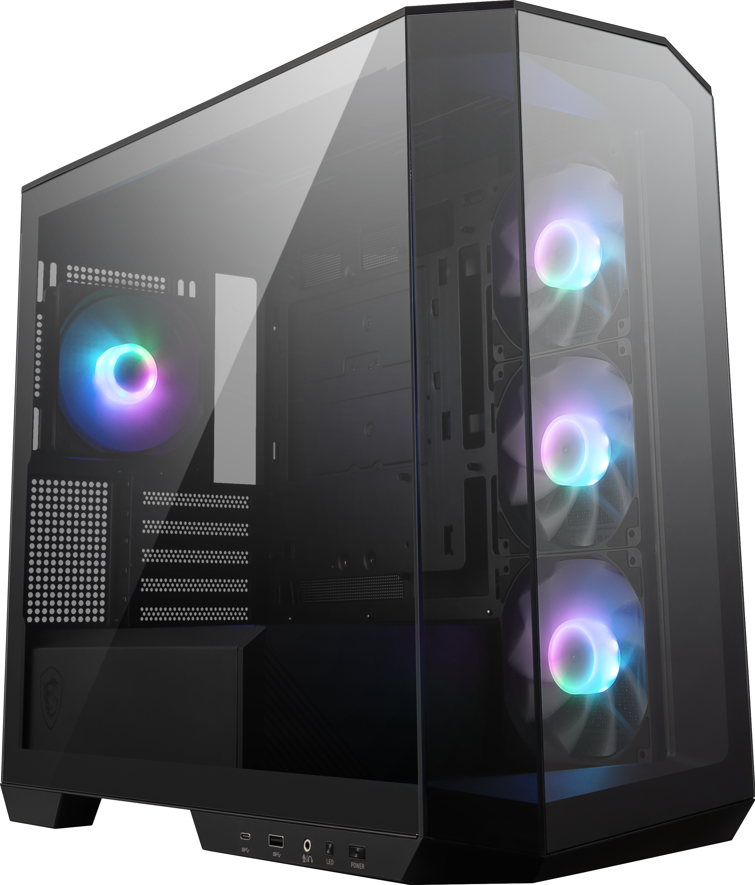 MSI MAG Pano M100R Gaming PC Gehäuse Midi-Tower Schwarz Seitenfenster