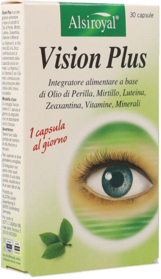 DOTT.C.CAGNOLA Srl Vision Plus 30 Capsule - Integratore per la Salute degli Occhi con Luteina e Antiossidanti