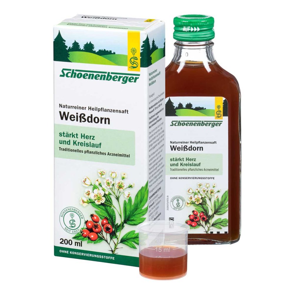 SALUS Pharma GmbH Schoenenberger Naturreiner Heilpflanzensaft Weißdorn 00692386