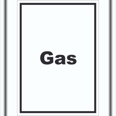 HB-Druck Gas Aufkleber mit Text Anschluss hochkant A1 (594x841mm)