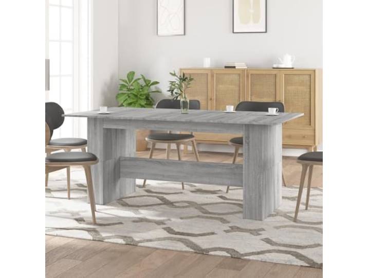 HEFZGDB Esstisch Grau Sonoma 180x90x76 cm Holzwerkstoff Küchentisch Esszimmertisch mit robuster Tischplatte für minimalistischen Stil langlebig feuchtigkeitsbeständig stabil
