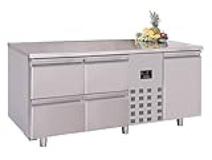 Table Réfrigérée Professionnelle Série 700-1 Porte et 4 Tiroirs à Gauche - Combisteel
