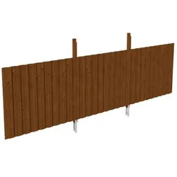 Skan Holz Rückwand für Leimholz Doppel- Leimholz Carports - Deckelschalung-Gr. 1 nussbaum