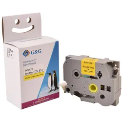 G&G Schriftband kompatibel zu Brother TZe-651