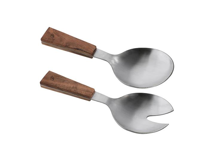 ERNST Couverts à salade Ernst, lot de 2 Acacia, 18 cm