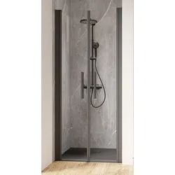 Schulte  Dusche  ExpressPlus  Garant  2.0  Pendeltür  in  Nische  800  mm  -  Mattschwarz  -  inkl.  Fixil-Glassiegel