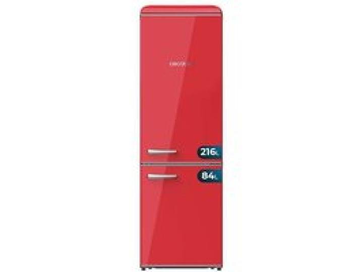 Cecotec Réfrigérateur Combiné Rétro 300L Bolero CoolMarket Combi Origin 300 Rouge E Classe E LED Intérieur Crisper Box
