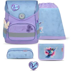 Belmil Compact ergonomisches Schulranzenset 4tlg. - Tropical Hummingbird Koffer24