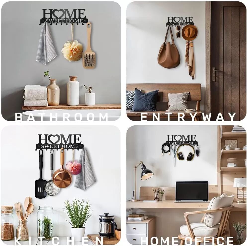 INF Porte-clés HOME élégant pour montage mural