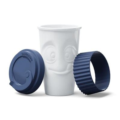 TV Tasse Kaffeebecher 04 To Go Lecker Marineblau
