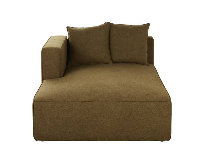 Modulares Sofaelement links, kakifarben