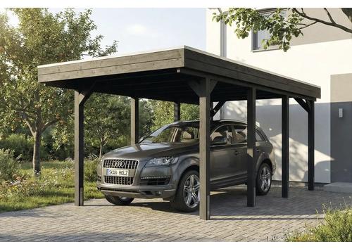 Einzelcarport SKAN HOLZ Friesland inkl. Pfostenanker 320 x 555 cm anthrazit
